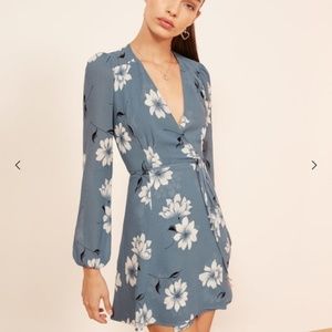 Reformation Collins Dress in Blue Floral